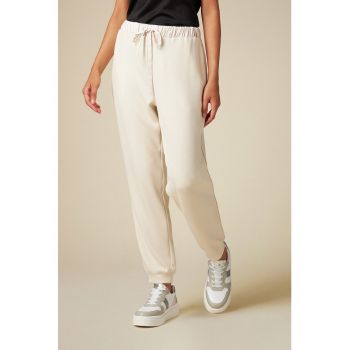 Pantaloni sport relaxed fit cu buzunare laterale