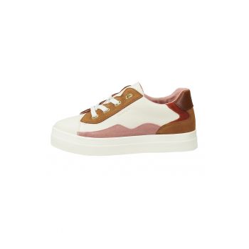 Pantofi sport din piele cu garnituri din piele intoarsa