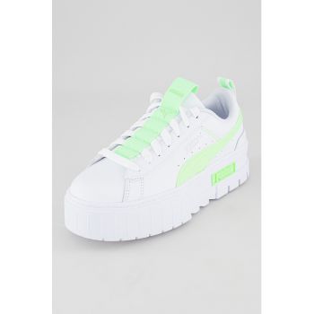 Pantofi sport din piele cu talpa flatflorm cu logo Mayze