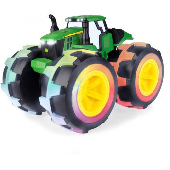 Tractorul cu roti mari si cu lumini John Deere Monster Treads Lightning Wheels