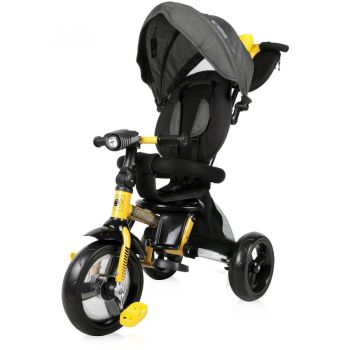 Tricicleta 10050412101 ENDURO cu muzica si lumini Black & Yellow ieftina