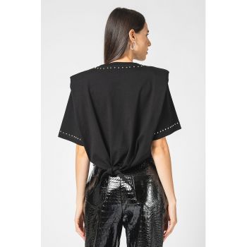 Tricou crop de bumbac organic Hotfix