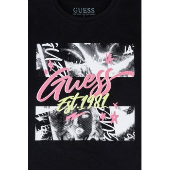 Tricou din amestec de bumbac cu logo si imprimeu grafic