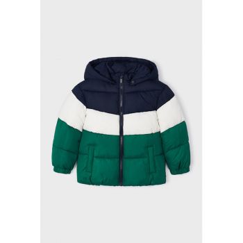 Geaca colorblock cu gluga detasabila