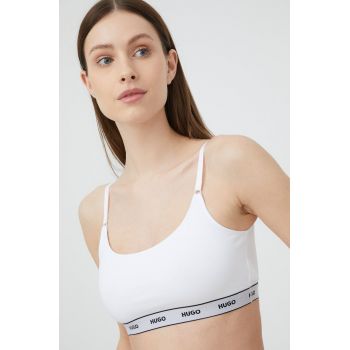 HUGO sutien culoarea alb, neted