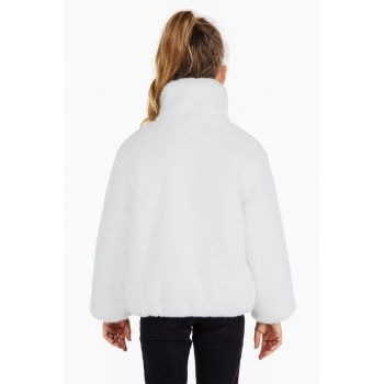 Jacheta din blana sintetica cu fermoar