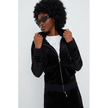 Juicy Couture bluza femei, culoarea negru, neted