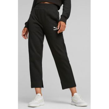 Pantaloni sport crop cu talie inalta T7