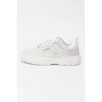 Pantofi sport flatform din piele ecologica cu detaliu logo Rse V2