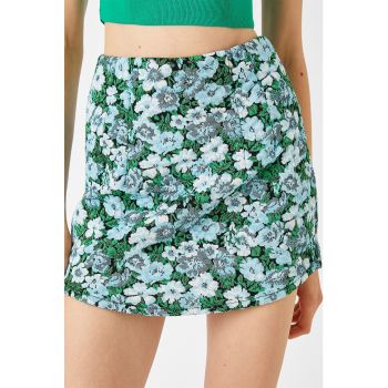 Fusta mini cu imprimeu floral