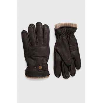 Lindbergh manusi de piele barbati, culoarea maro