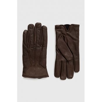 Lindbergh manusi de piele barbati, culoarea maro