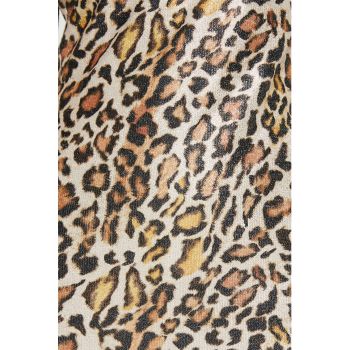 Rochie cu animal print si slit pe spate