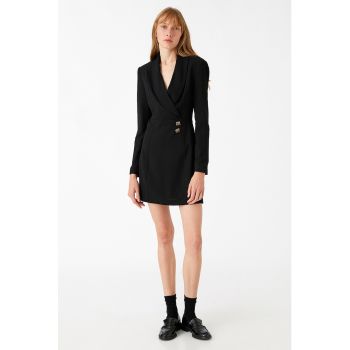 Rochie-sacou cu guler sal