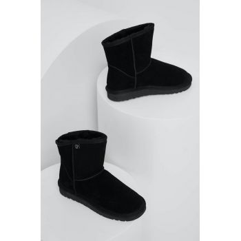 Answear Lab cizme de zapada din piele intoarsa culoarea negru