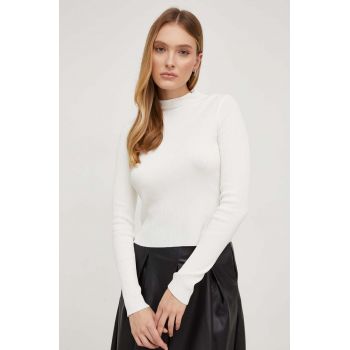 Answear Lab pulover femei, culoarea alb, light, cu turtleneck ieftin