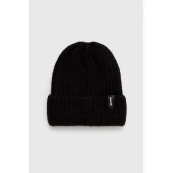Bomboogie caciula culoarea negru, din tricot gros