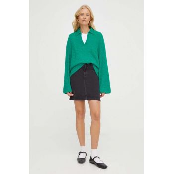 Marc O'Polo pulover de lana femei, culoarea verde, light