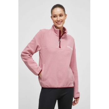 Napapijri hanorac fleece culoarea roz, neted