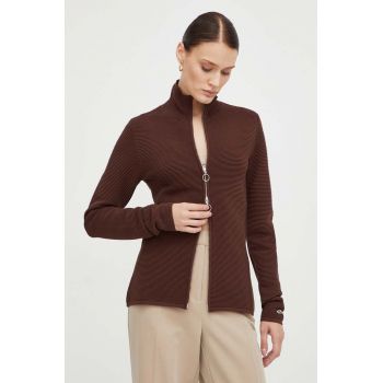 Résumé cardigan culoarea maro, light