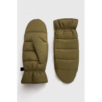 UGG manusi femei, culoarea verde