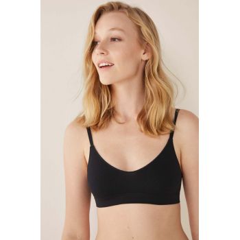 women'secret sutien culoarea negru, neted ieftin