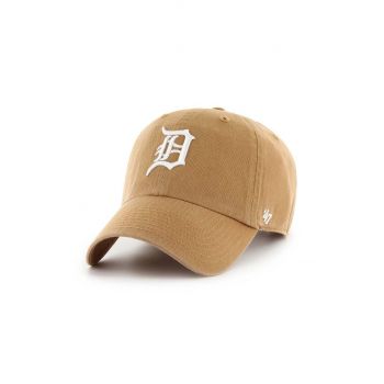 47brand șapcă de baseball din bumbac MLB Detroit Tigers culoarea maro, cu imprimeu ieftina