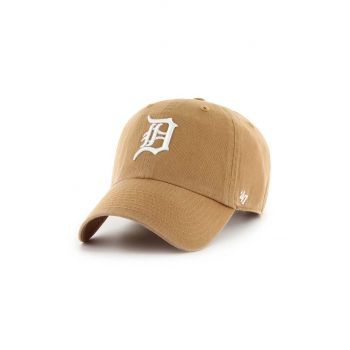 47brand șapcă de baseball din bumbac MLB Detroit Tigers culoarea maro, cu imprimeu