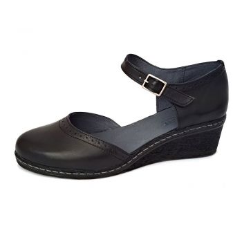 Pantofi piele naturala 242 negru