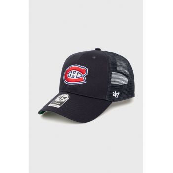 47brand șapcă NHL Chicago Blackhawks culoarea bleumarin, cu imprimeu  H-BRANS10CTP-NY