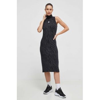 adidas Originals rochie culoarea negru, mini, drept ieftina