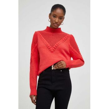 Answear Lab pulover de lana culoarea rosu, light