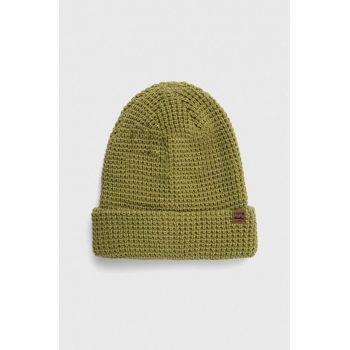 Billabong caciula culoarea verde, din tricot gros