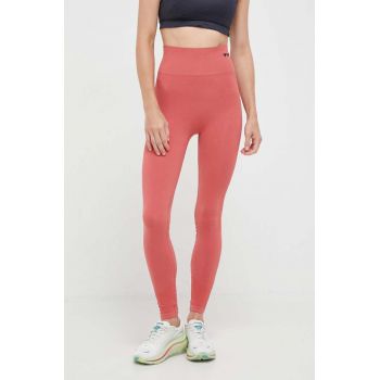 Hummel leggins de antrenament Tif culoarea rosu, neted