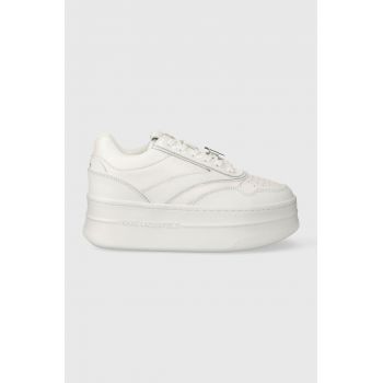 Karl Lagerfeld sneakers din piele KOBO III KC culoarea alb, KL65020