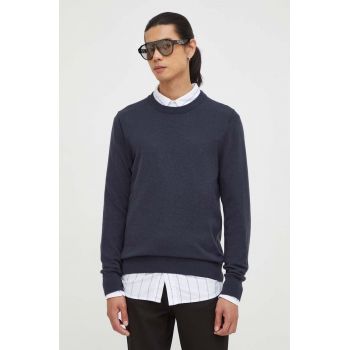 Marc O'Polo pulover din amestec de lana barbati, culoarea albastru marin, light ieftin