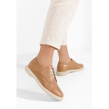 Pantofi casual dama piele Karysa maro la reducere