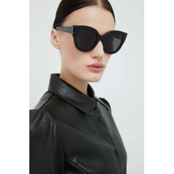 Philipp Plein ochelari de soare femei, culoarea negru