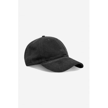 Wood Wood șapcă de baseball din catifea Low profile corduroy cap culoarea negru, uni 12130810.9016-WARMBEIGE