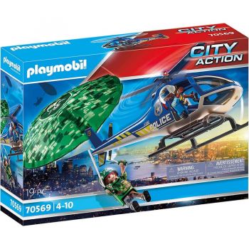 Jucarie 70569 City Action Police Helicopter Parachute Pursuit construction toy