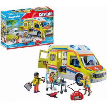 Jucarie 71202 City Life - ambulance with light and sound, construction toy