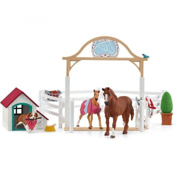 Jucarie Horse Club Hannah's guest horses with Ruby the dog, toy figure