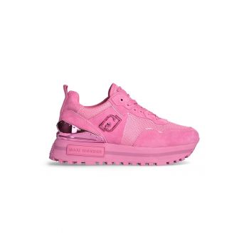 Pantofi sport de piele intoarsa cu garnituri de plasa