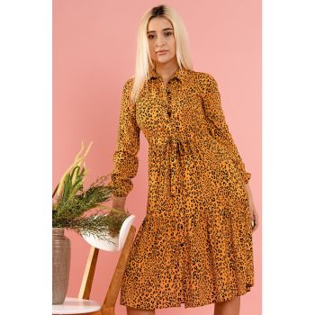 Rochie midi cu animal print Miriam de firma originala