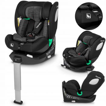Scaun auto Lionelo i-Size Braam 0-36 Kg 40-150 cm cu isofix si picior de fixare Negru
