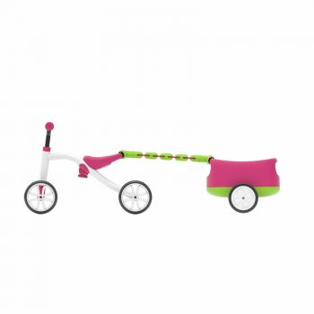 Tricicleta usoara Chillafish RideOn Quadie cu remorca Pink la reducere