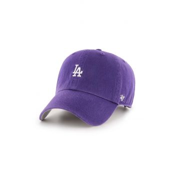 47brand șapcă de baseball din bumbac MLB Los Angeles Dodgers culoarea violet, cu imprimeu de firma originala