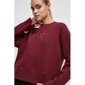 Casall bluza femei, culoarea bordo, cu imprimeu