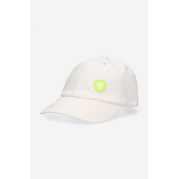 Wood Wood șapcă de baseball din bumbac Eli culoarea alb, cu imprimeu 10250800.7083-OFFWHITE ieftina