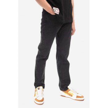 Wood Wood jeans din bumbac Sol Rigid Denim Slim Fit 12235803.7051-BLACK de firma originali
